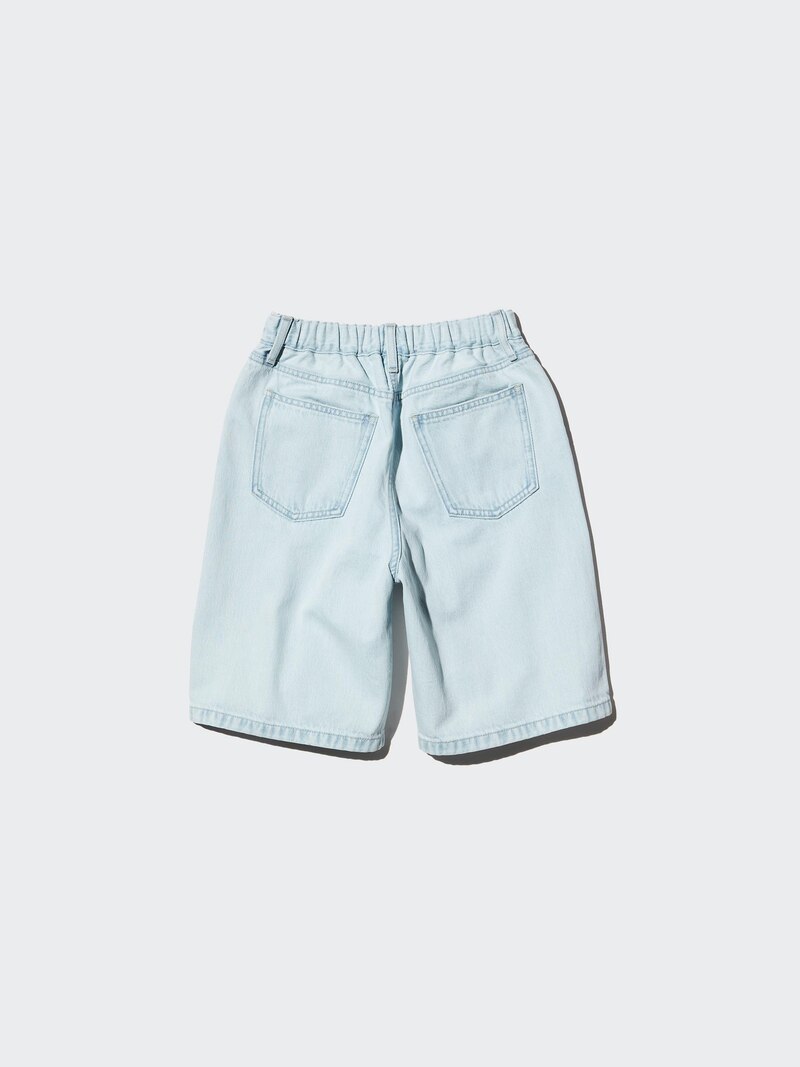 Широкие джинсовые шорты