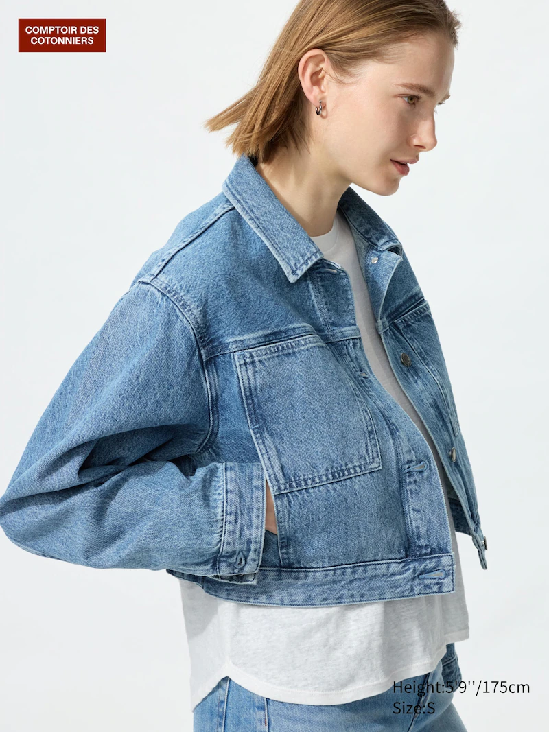 Джинсовая короткая куртка