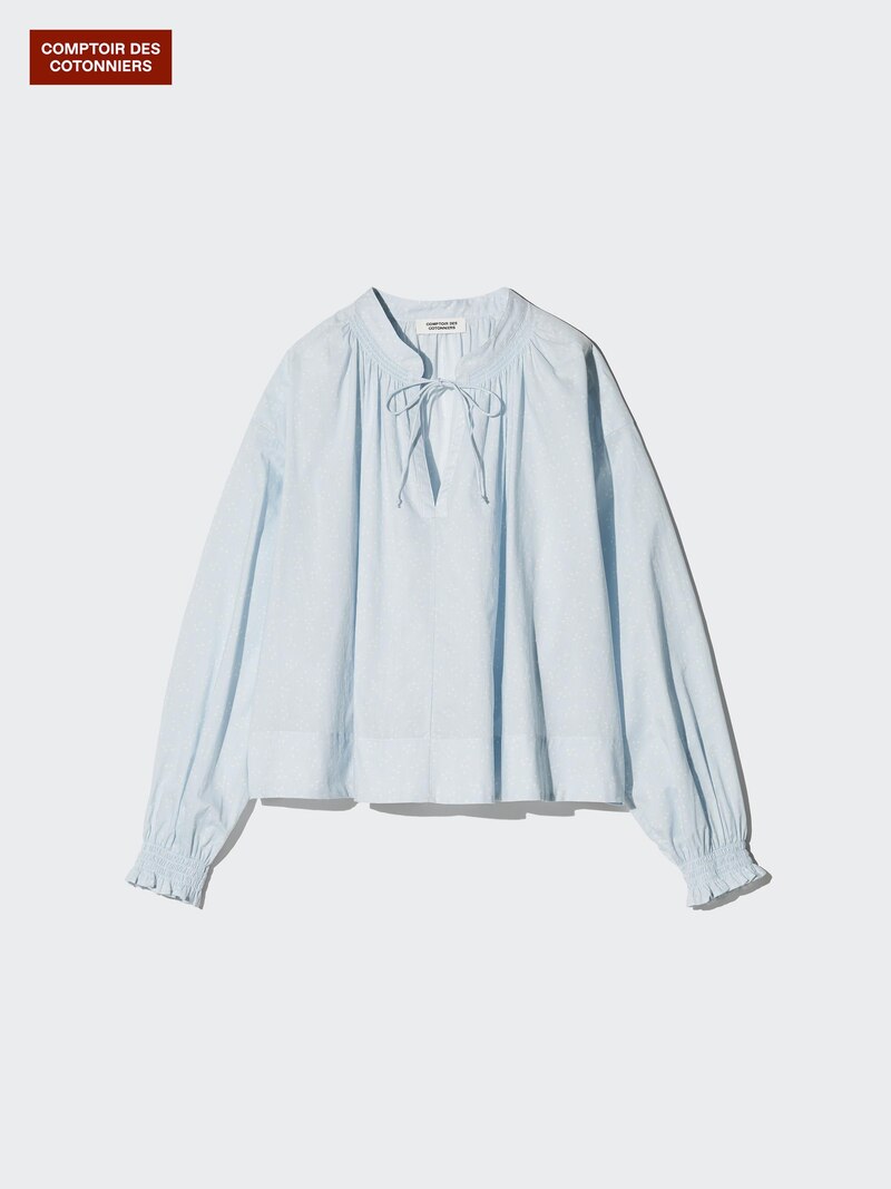 Хлопковая блуза (с принтом)