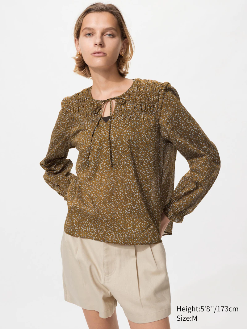 Блуза из легкого хлопка с оборками