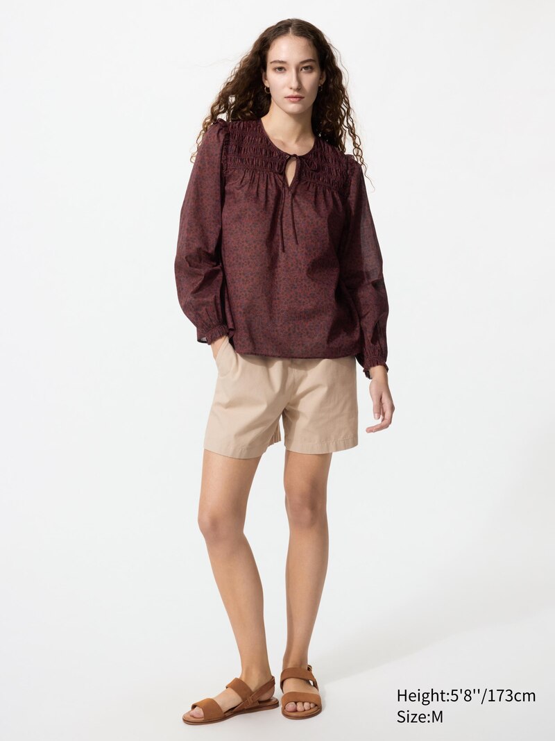 Блуза из легкого хлопка с оборками