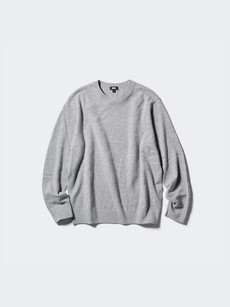 Джемпер с круглым вырезом из 100% кашемира