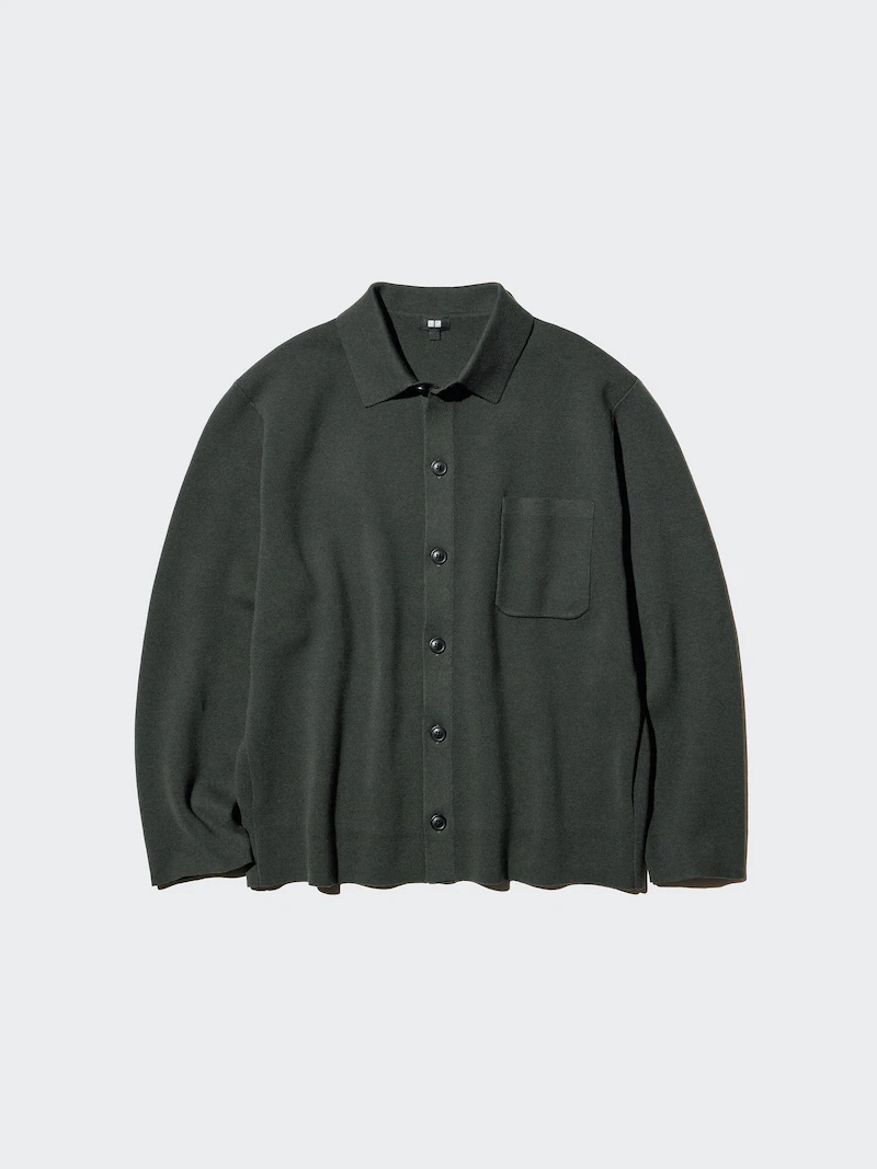 Кардиган с воротником рубашки milano ribbed