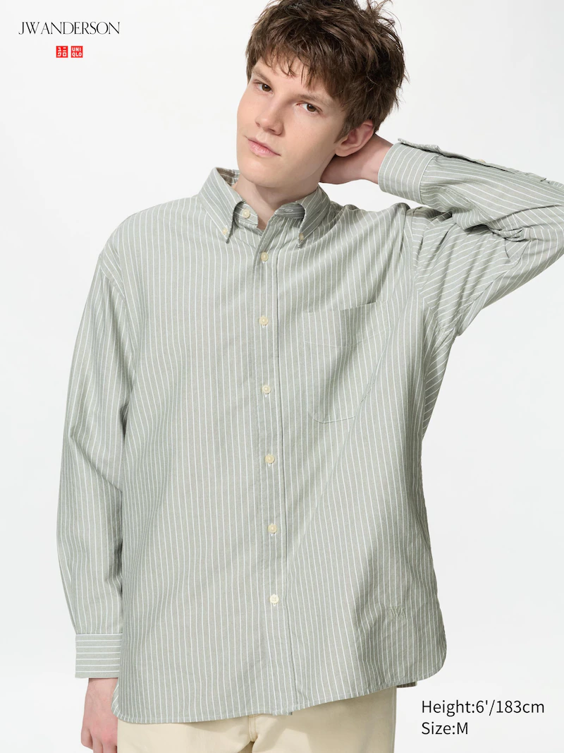 Рубашка oversized oxford (в полоску)