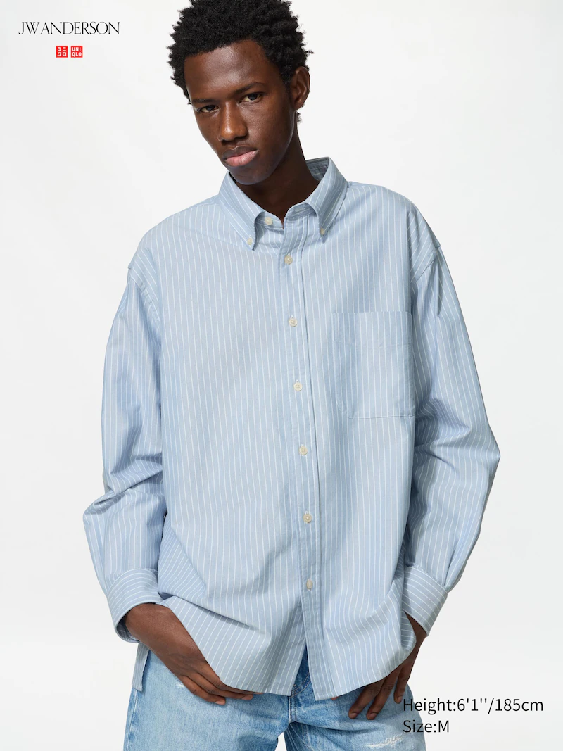 Рубашка oversized oxford (в полоску)
