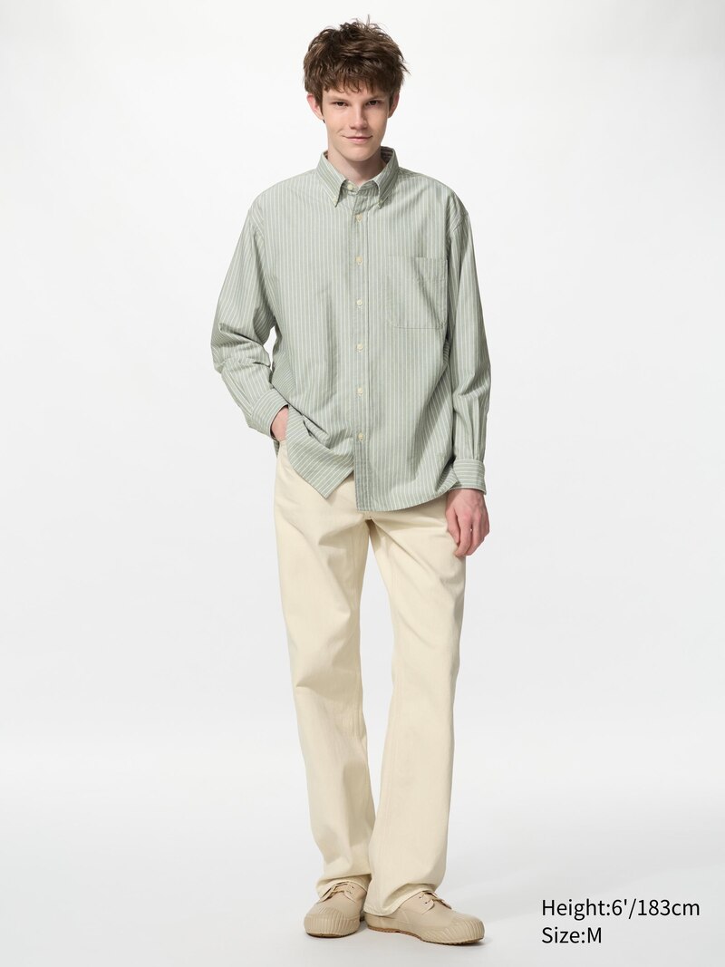 Рубашка oversized oxford (в полоску)