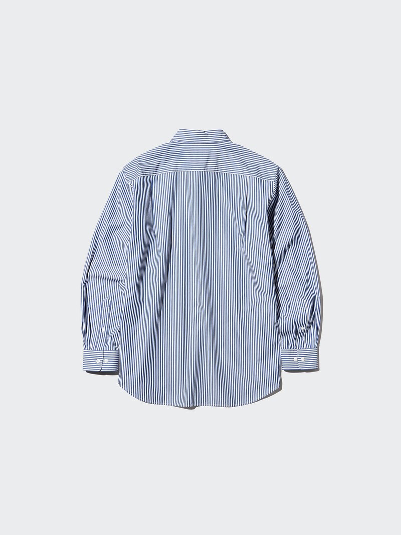 Рубашка regular fit из броде (обычный воротник, полосатая)