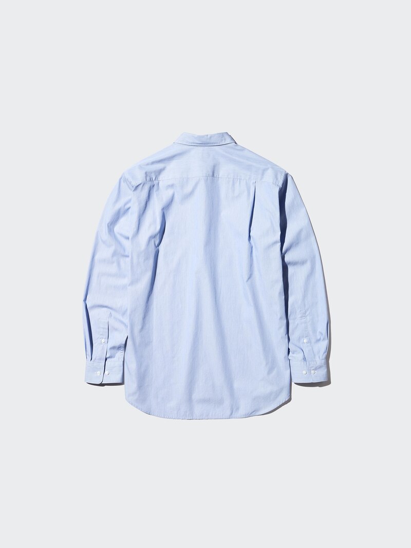 Рубашка regular fit из бродклофа (обычный воротник, тонкая полоска)