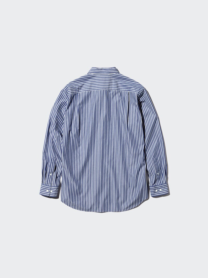 Рубашка с широким воротником и полосками regular fit (regular collar, striped)