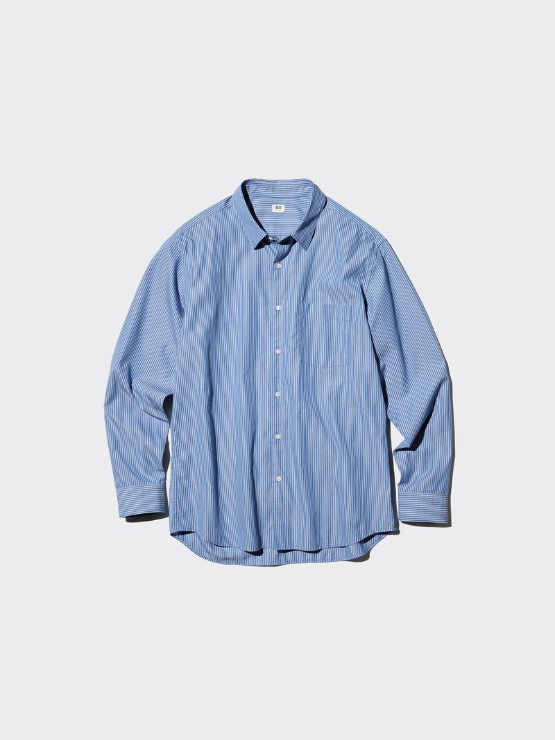 Рубашка с регулярной посадкой broadcloth (с классическим воротником, в полоску)