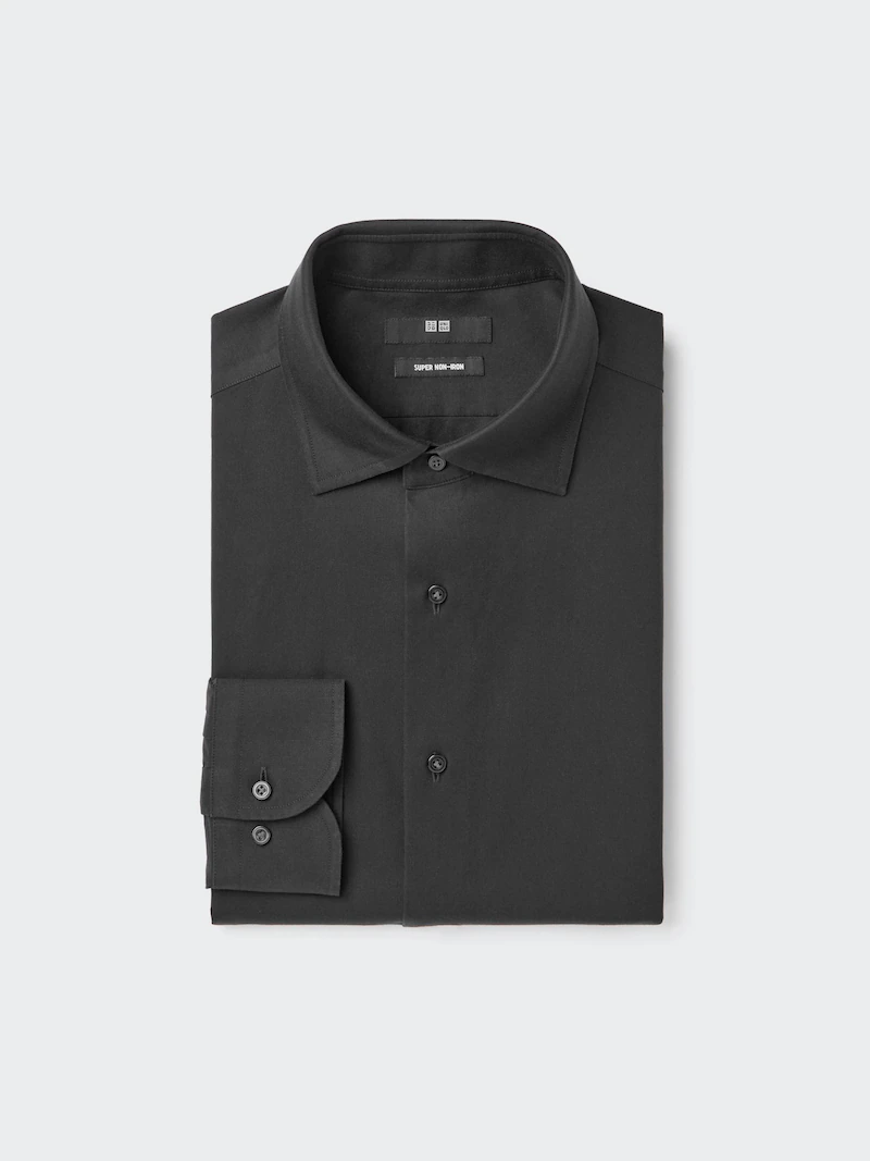 Рубашка super non-iron regular fit (с расклешённым воротником)