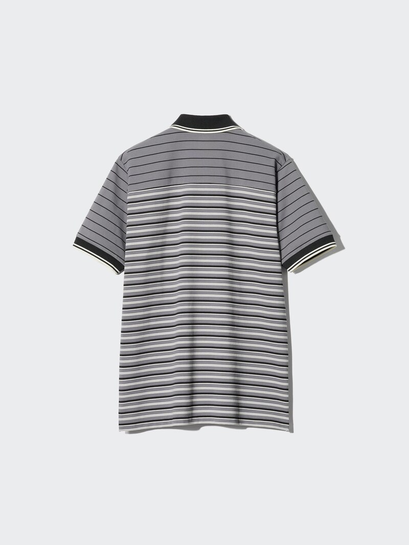 Поло с узкими полосками dry piqué slim fit (жёлтое)