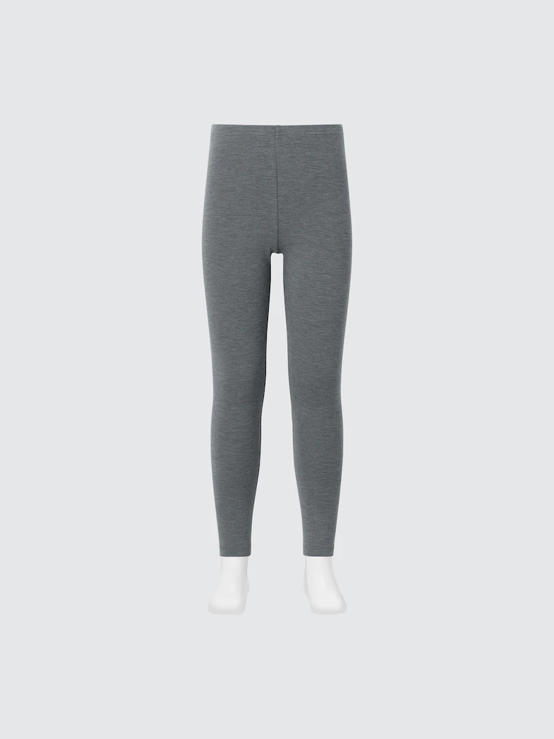 Теплые хлопковые леггинсы heattech extra warm (меланж)