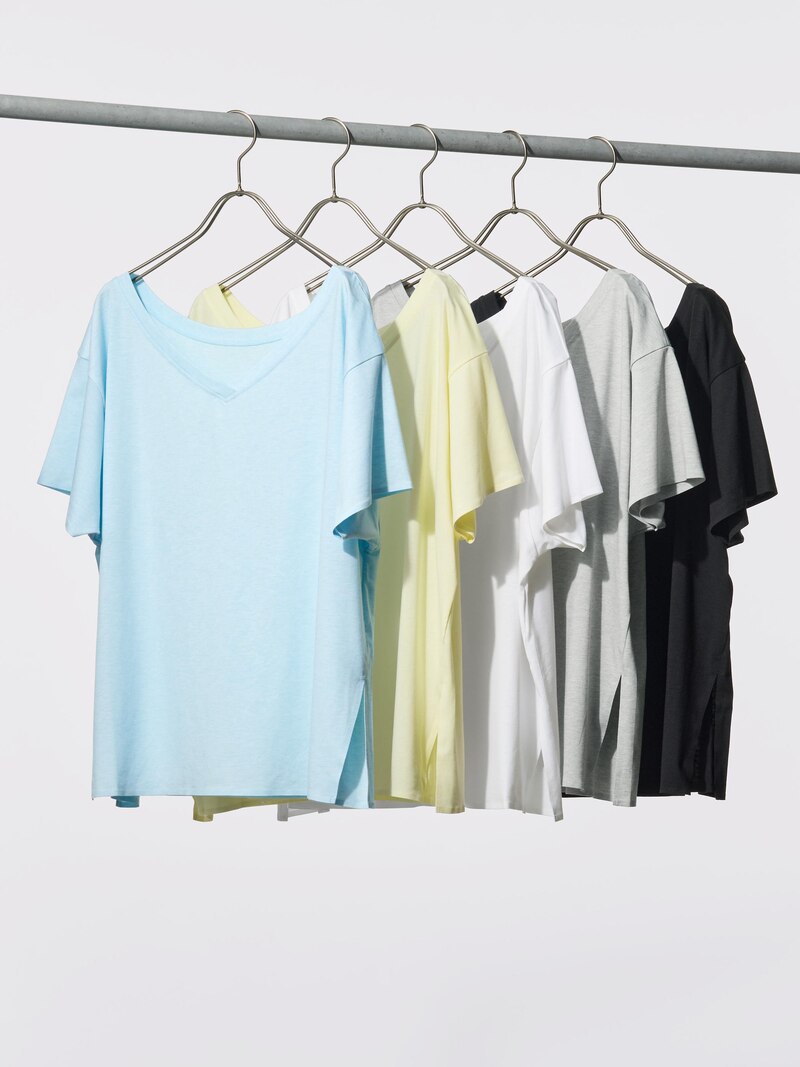 Футболка airism relaxed v neck