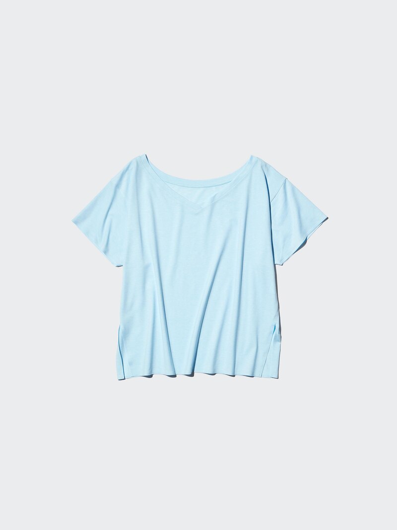Футболка airism relaxed v neck