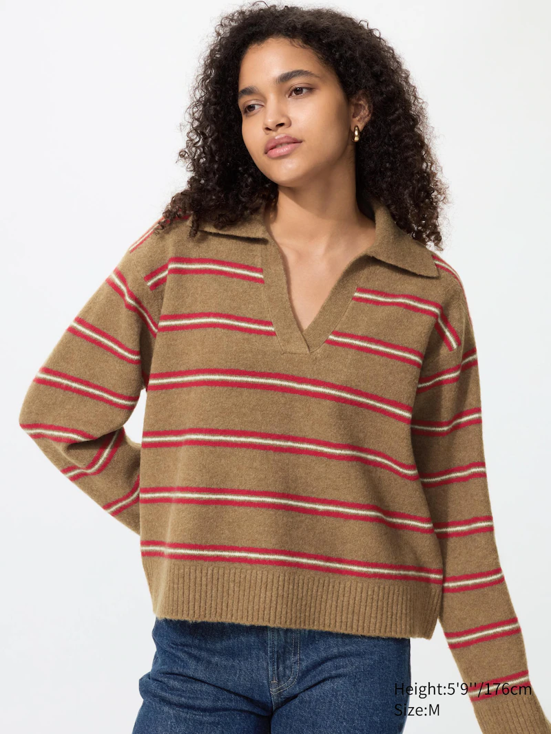 Джемпер soufflé yarn skipper polo (в полоску)