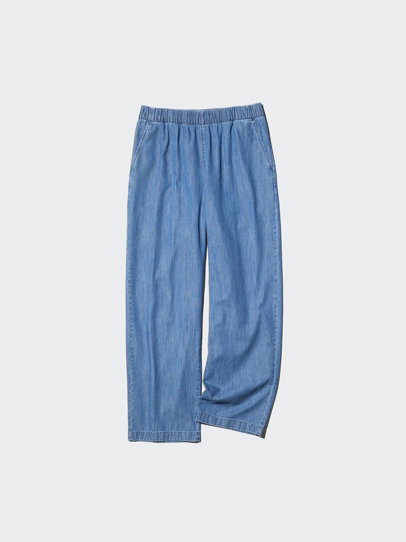 Джинсы с удлиненными брючинами из хлопка (cotton relaxed ankle trousers)