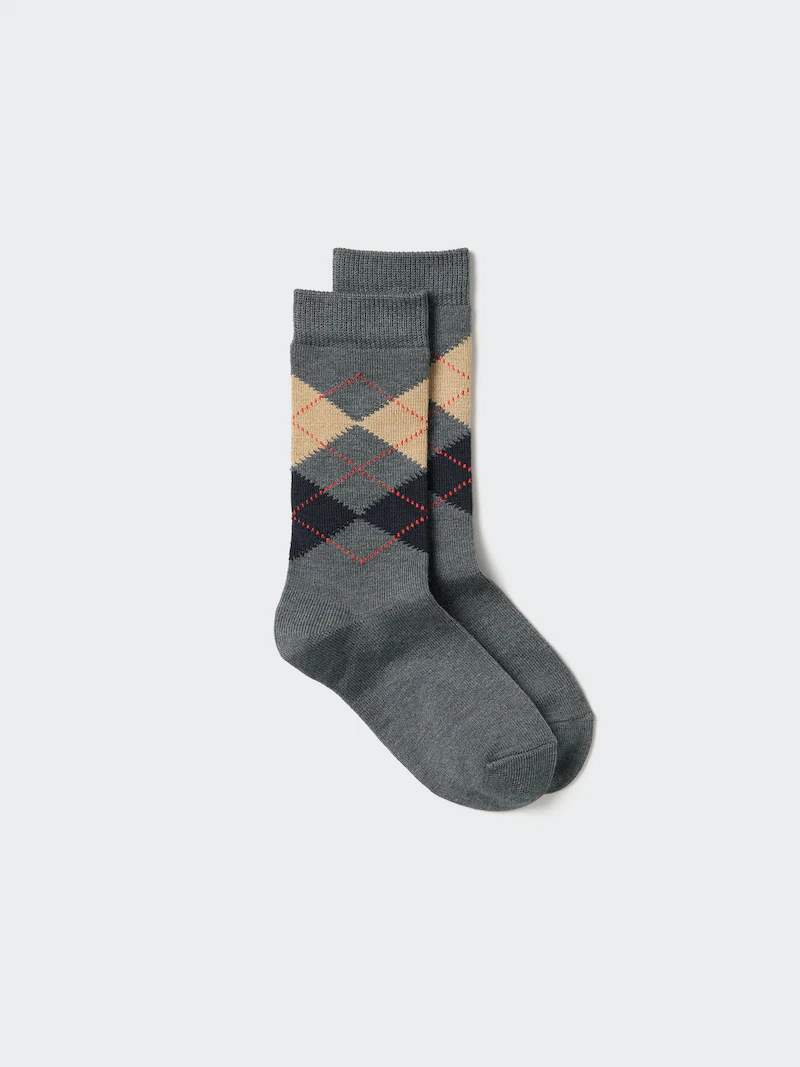Носки heattech (аргайл) dark grey