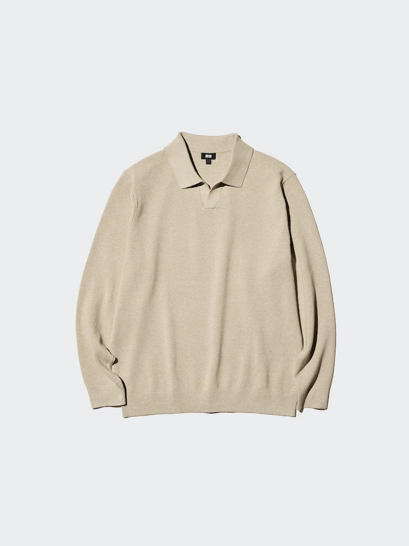 Джемпер с воротником-стойкой и пуговицами washable milano ribbed skipper polo
